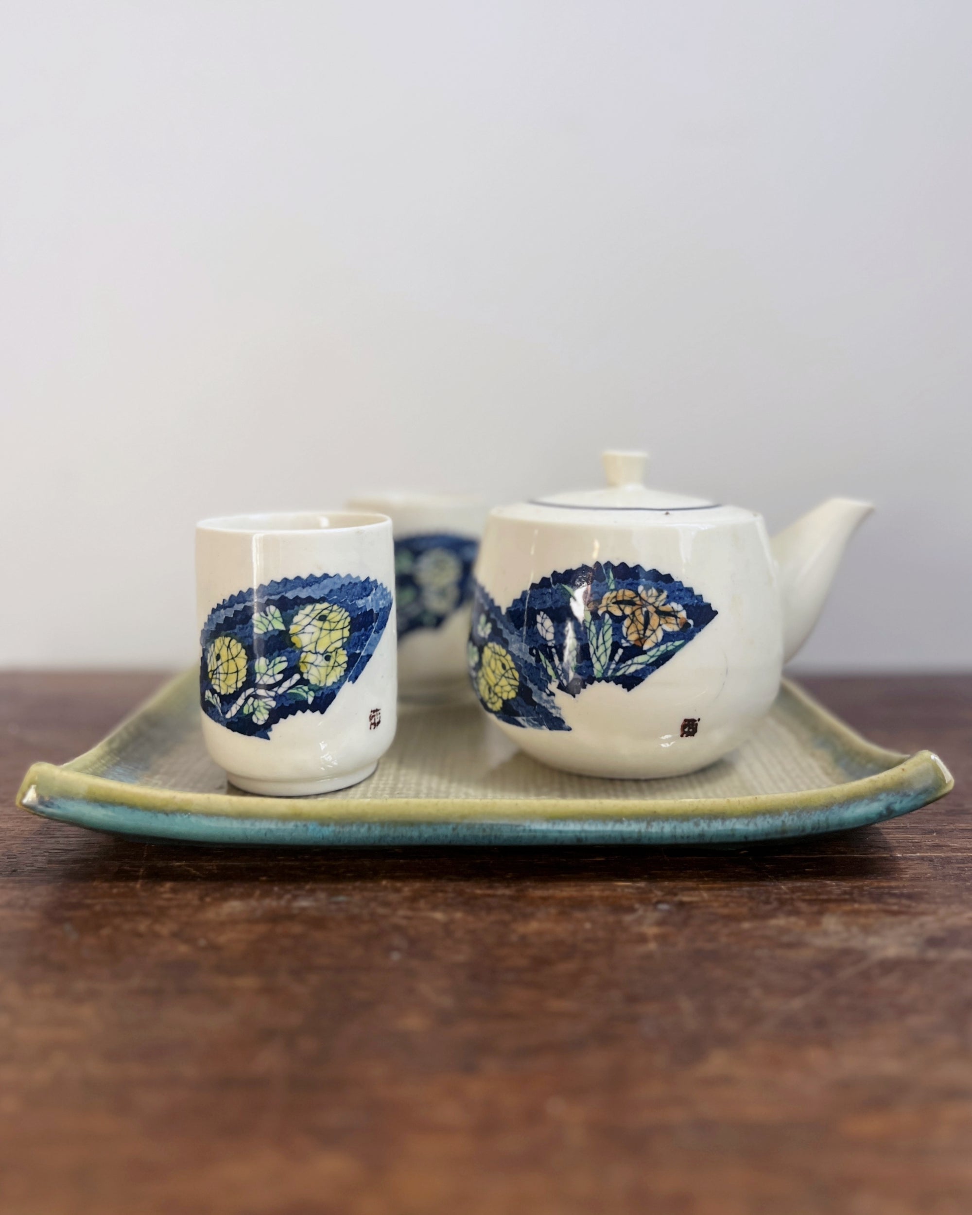 vintage ceramic Japanese tea set