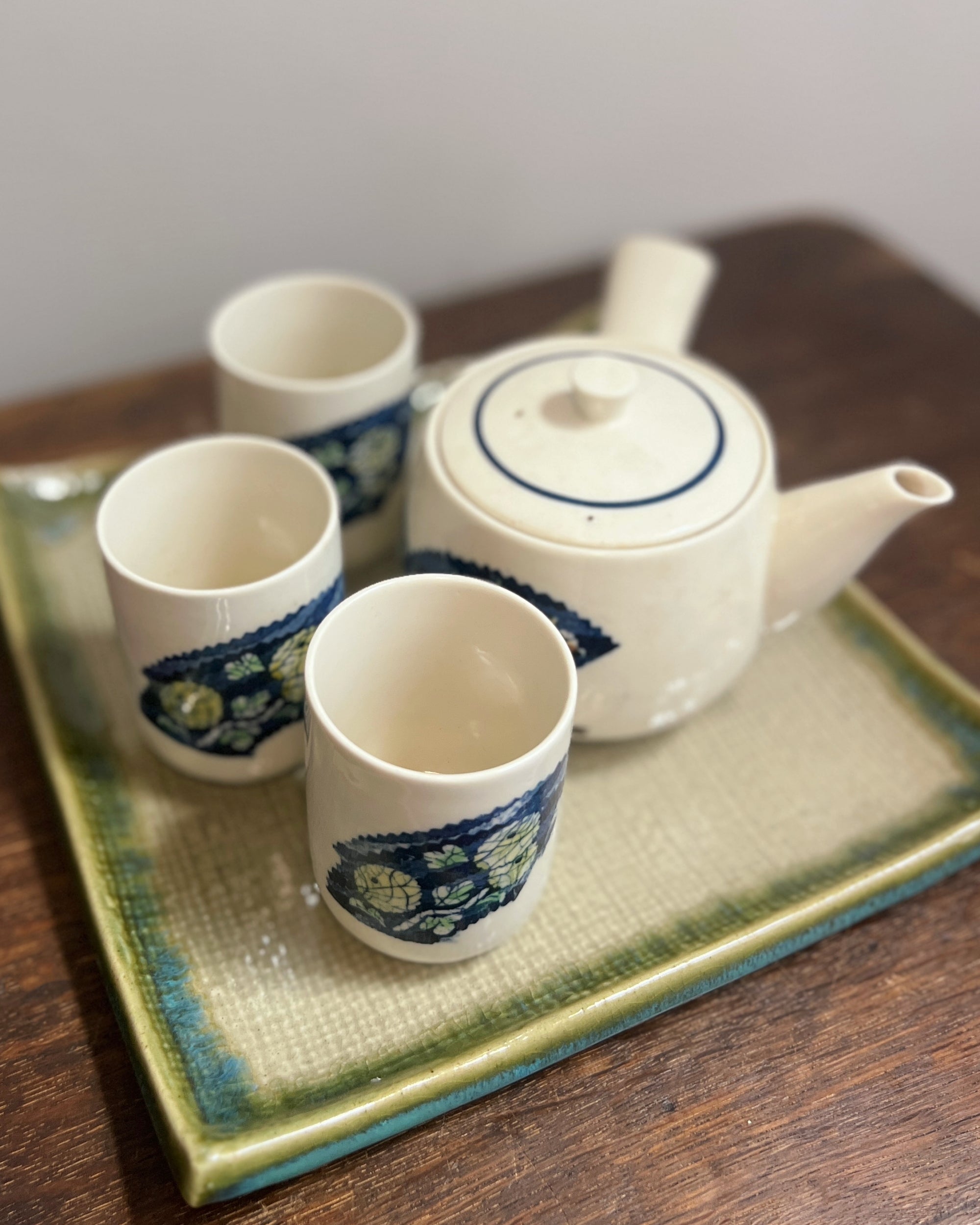 vintage ceramic Japanese tea set