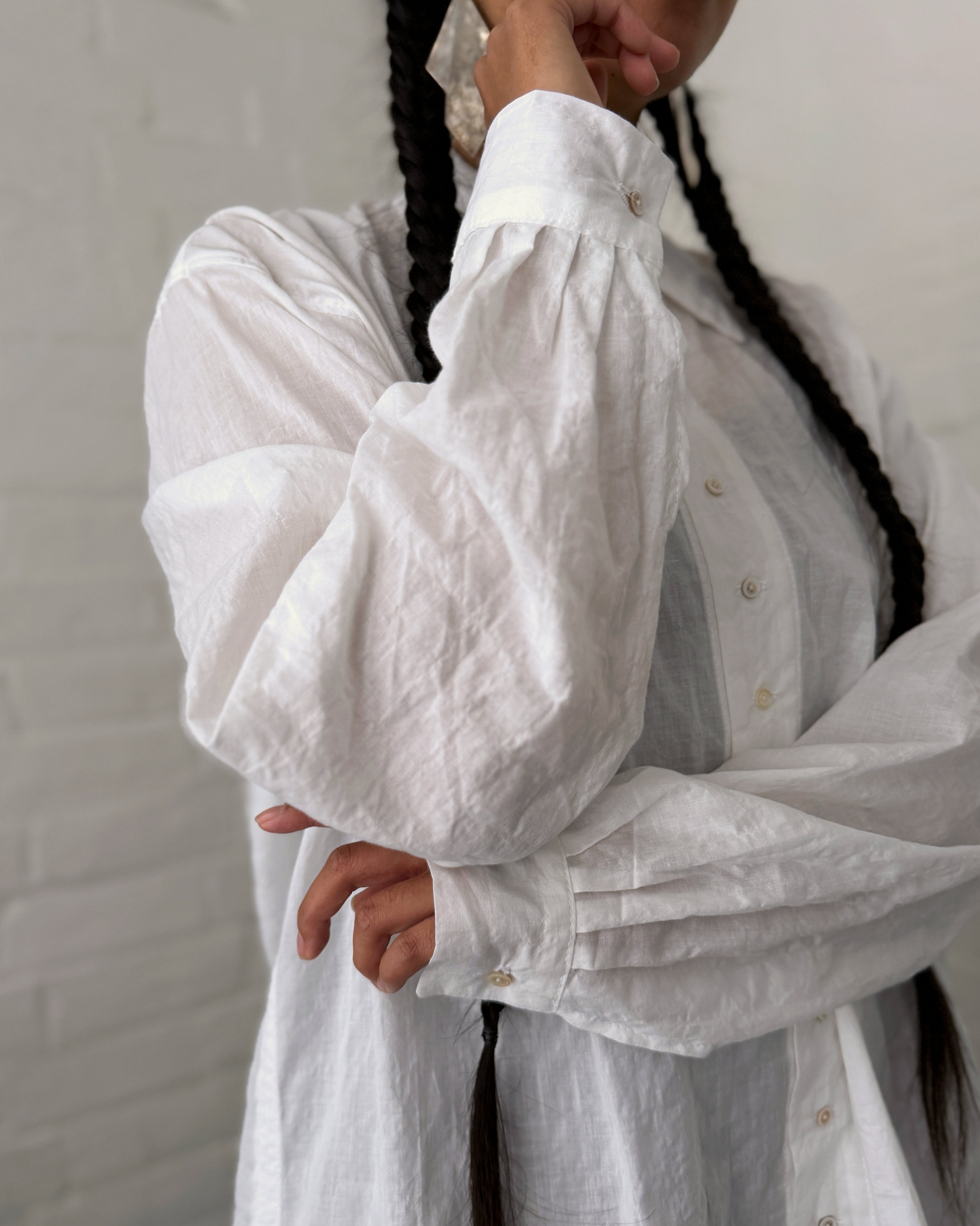 LJ struthers :  lightweight white cotton shirt