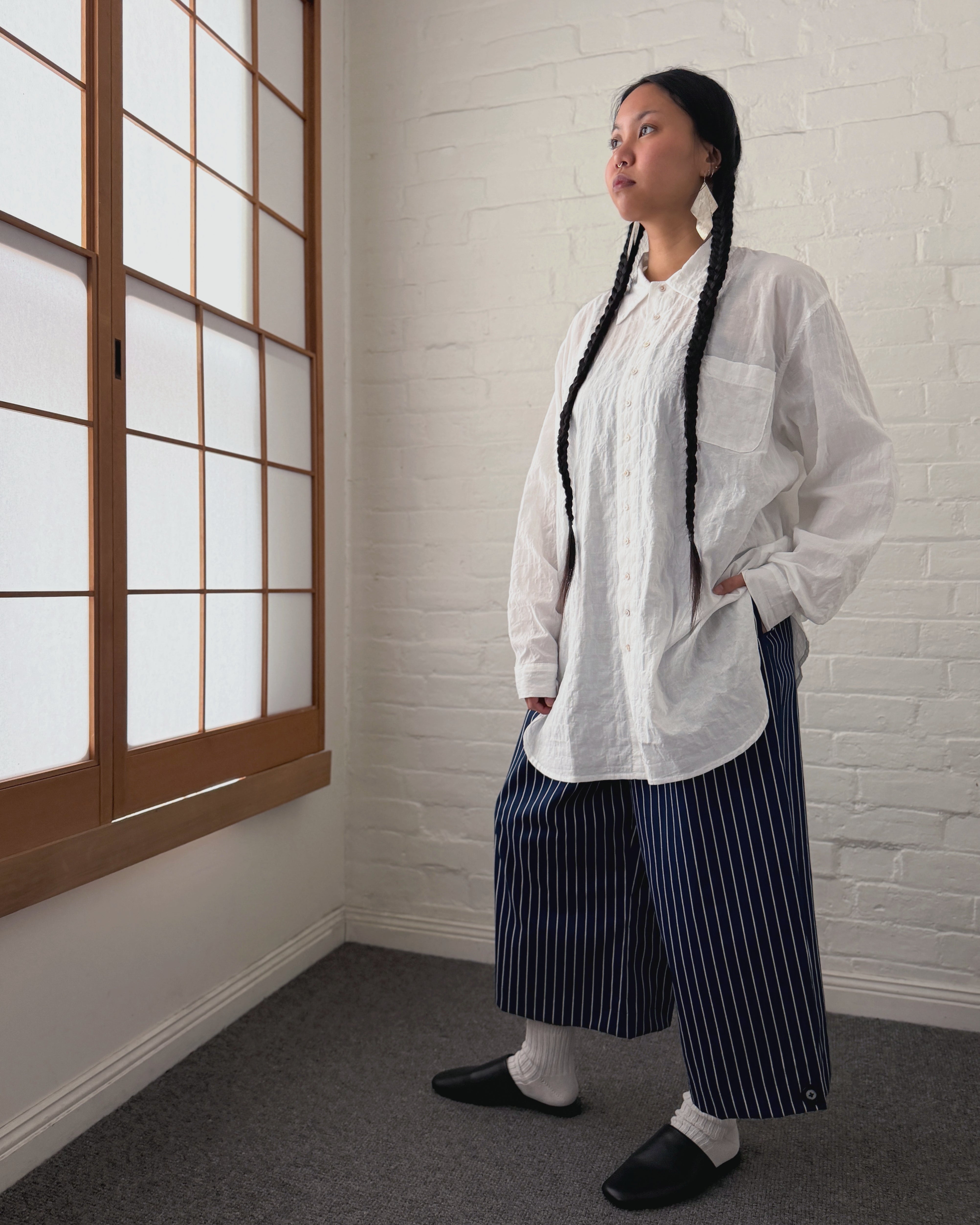 LJ struthers :  lightweight white cotton shirt