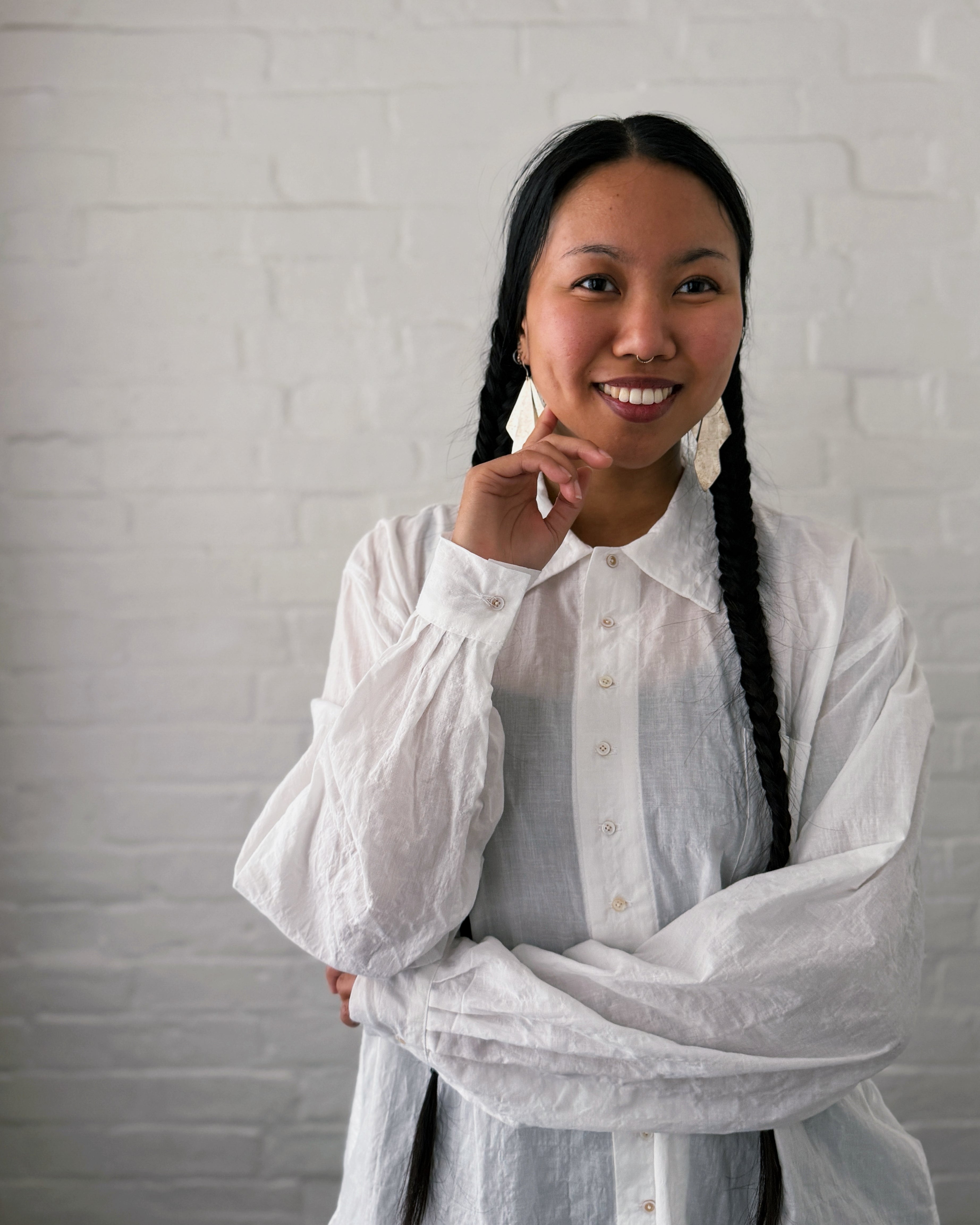 LJ struthers :  lightweight white cotton shirt