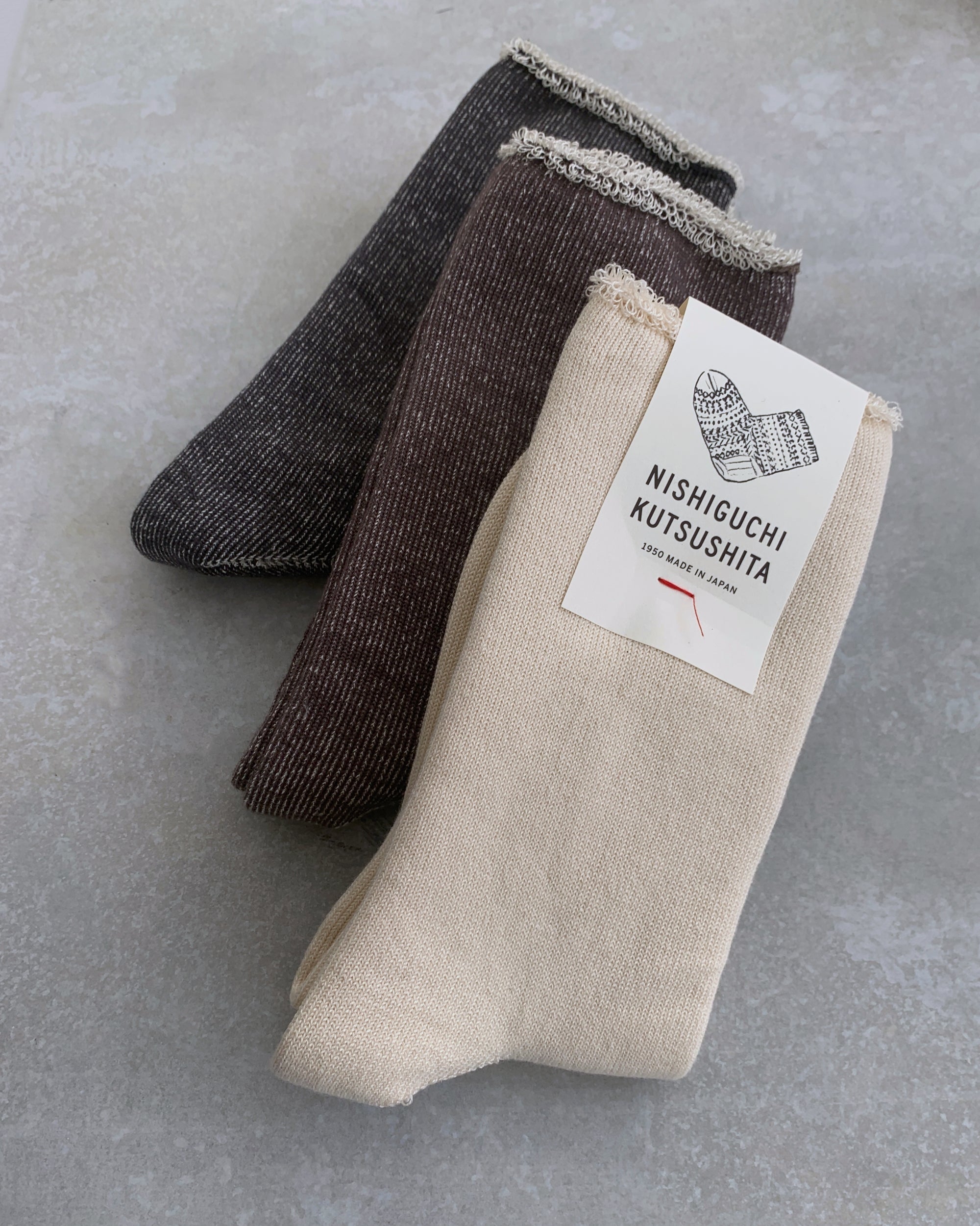 nishiguchi kutsushita : praha silk cotton socks