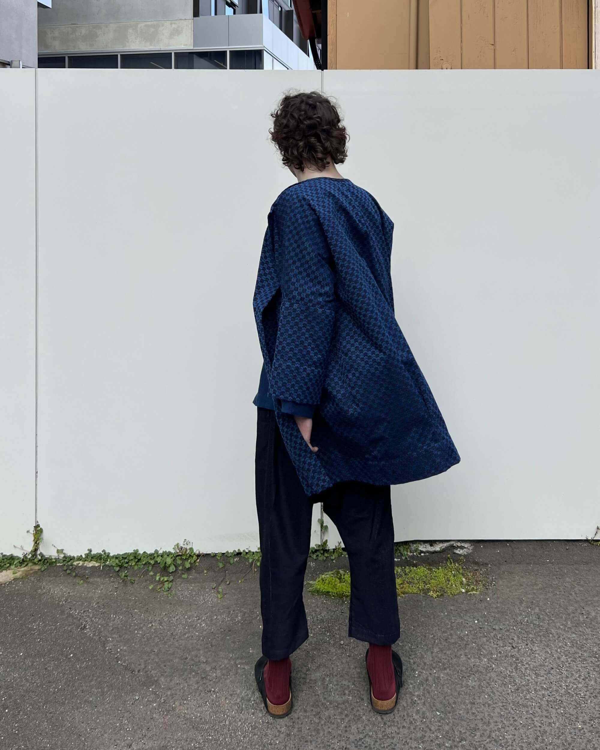 indigo dyed gallery duster by lj struthers