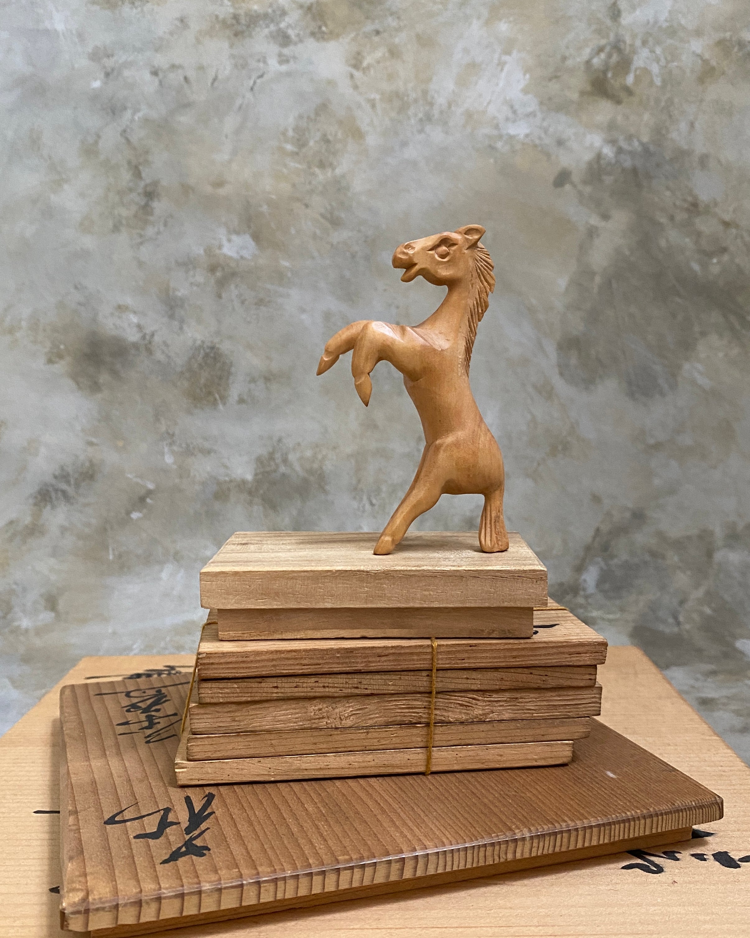 vintage japanese horse statuettes