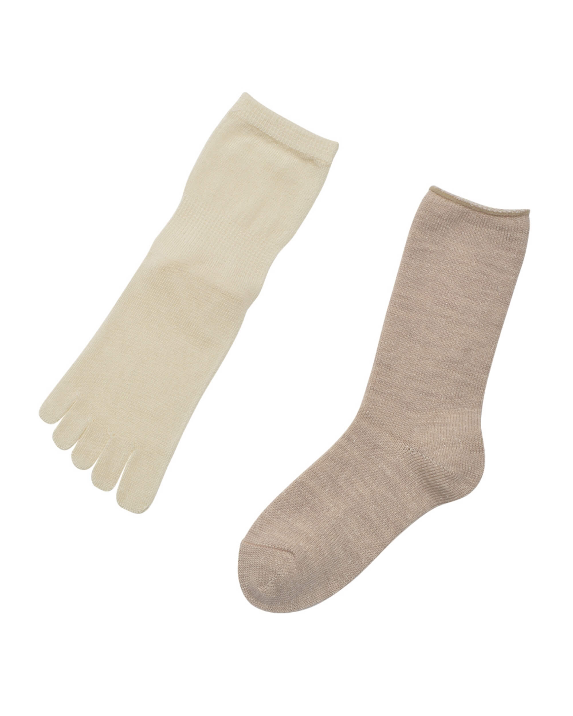 wool silk layered sock set made in japan