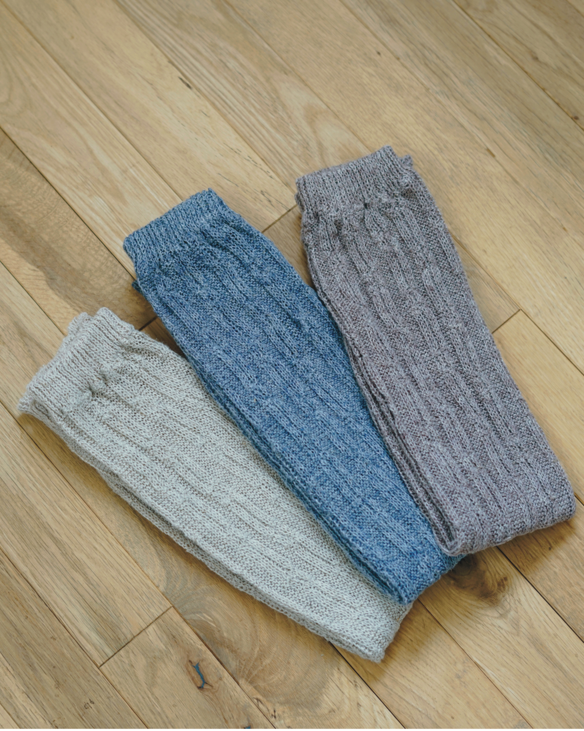 memeri linen ramie arm and leg warmers made in japan