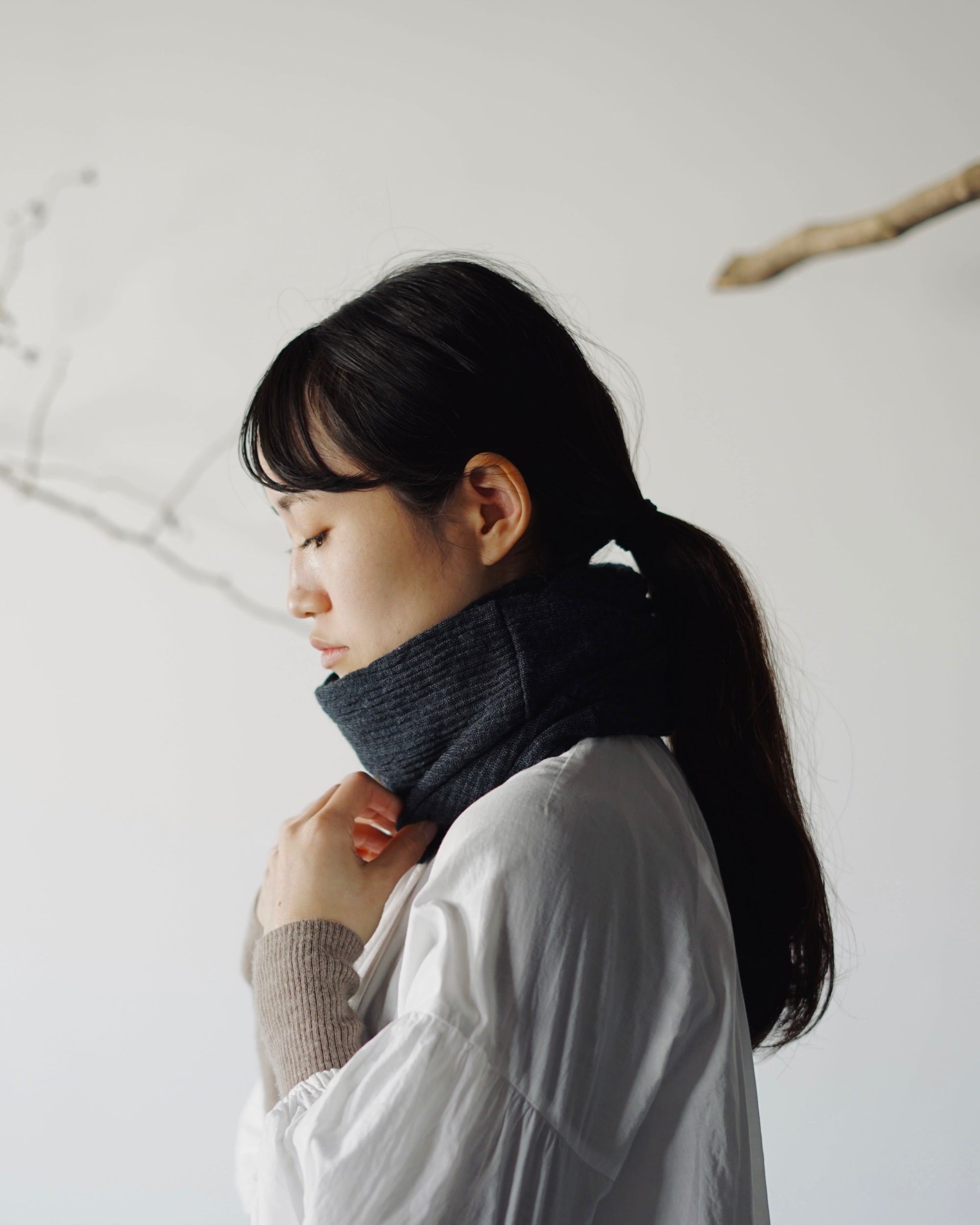 memeri merino wool loop scarf from japan