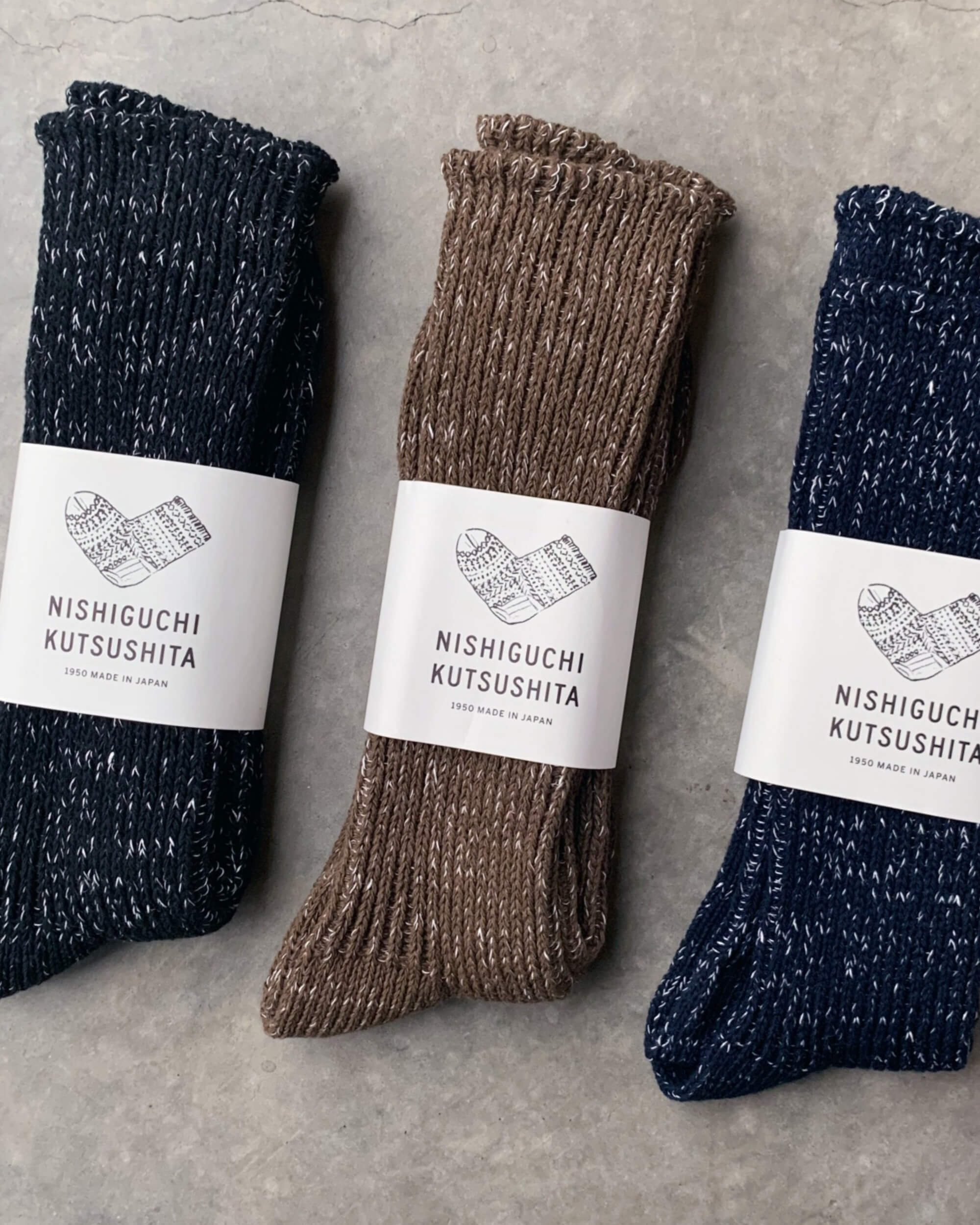 nishiguchi kutsushita : boston hemp cotton socks