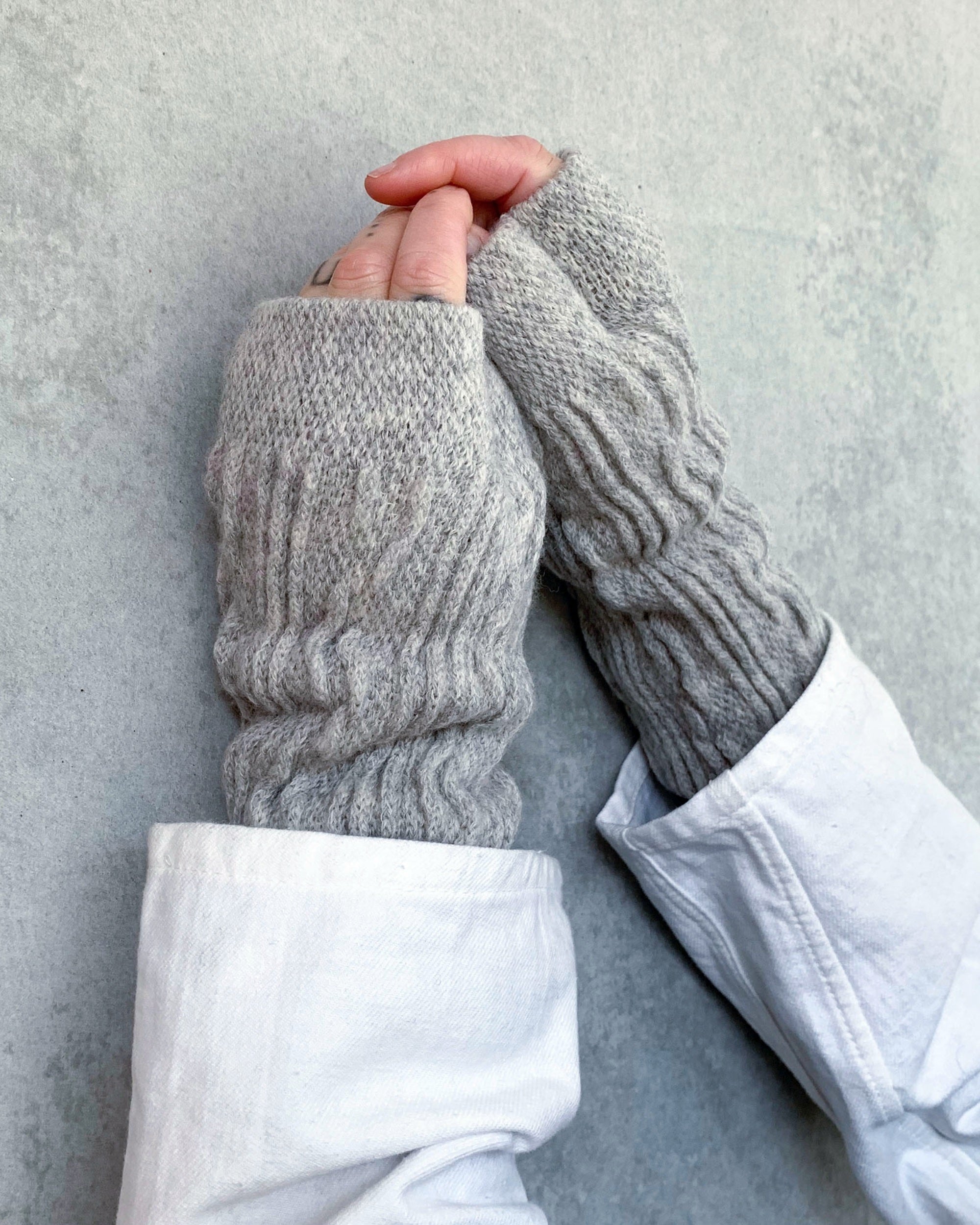 wool hand and arm warmers from japan