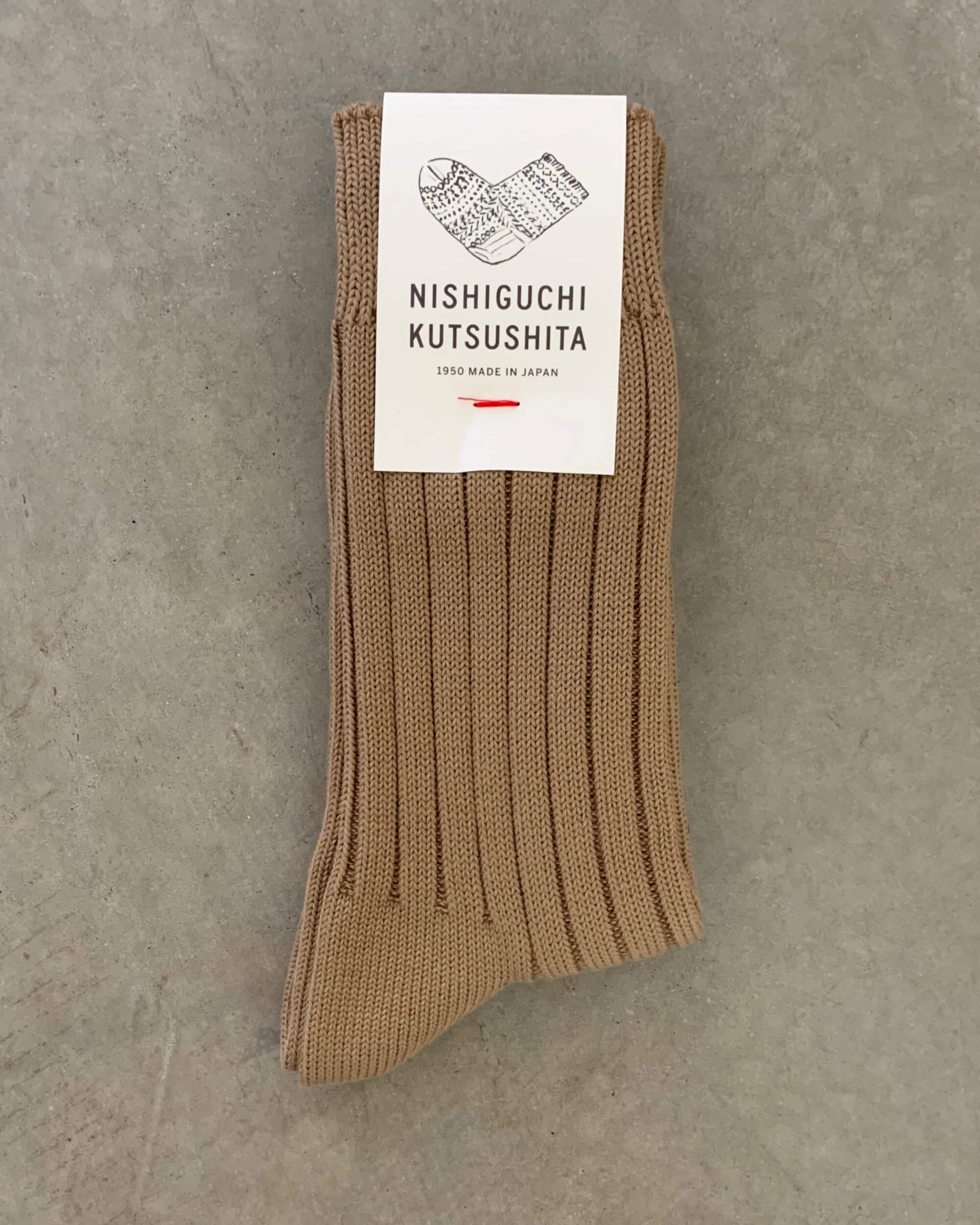 nishiguchi kutsushita : praha egyptian cotton ribbed socks