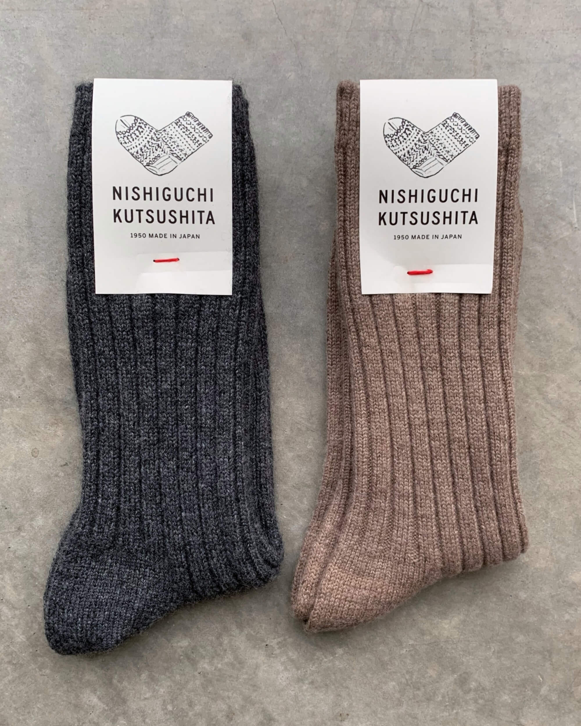 nishiguchi kutsushita : praha cashmere ribbed socks