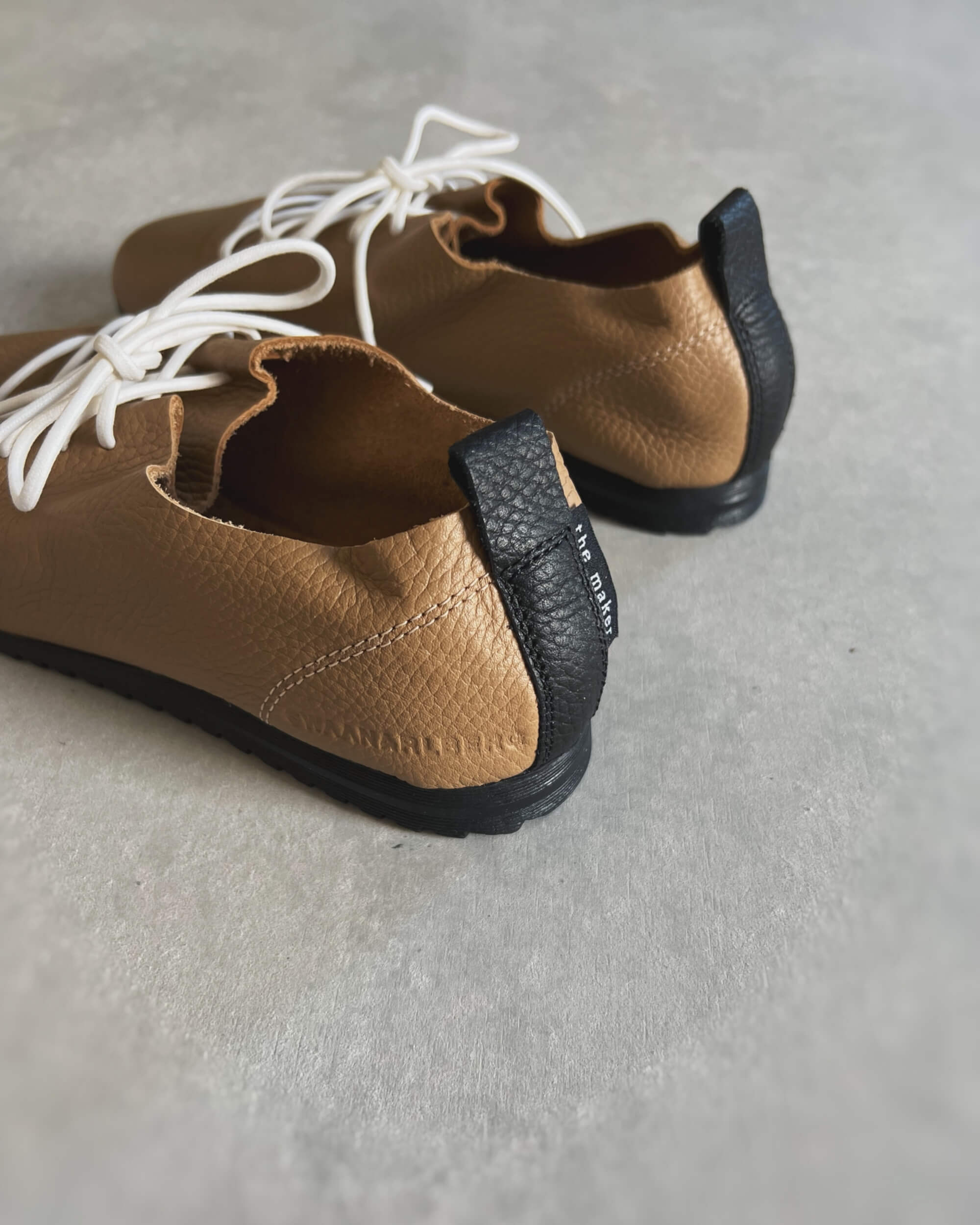 swaanarlberg : japanese leather shoes in cappuccino