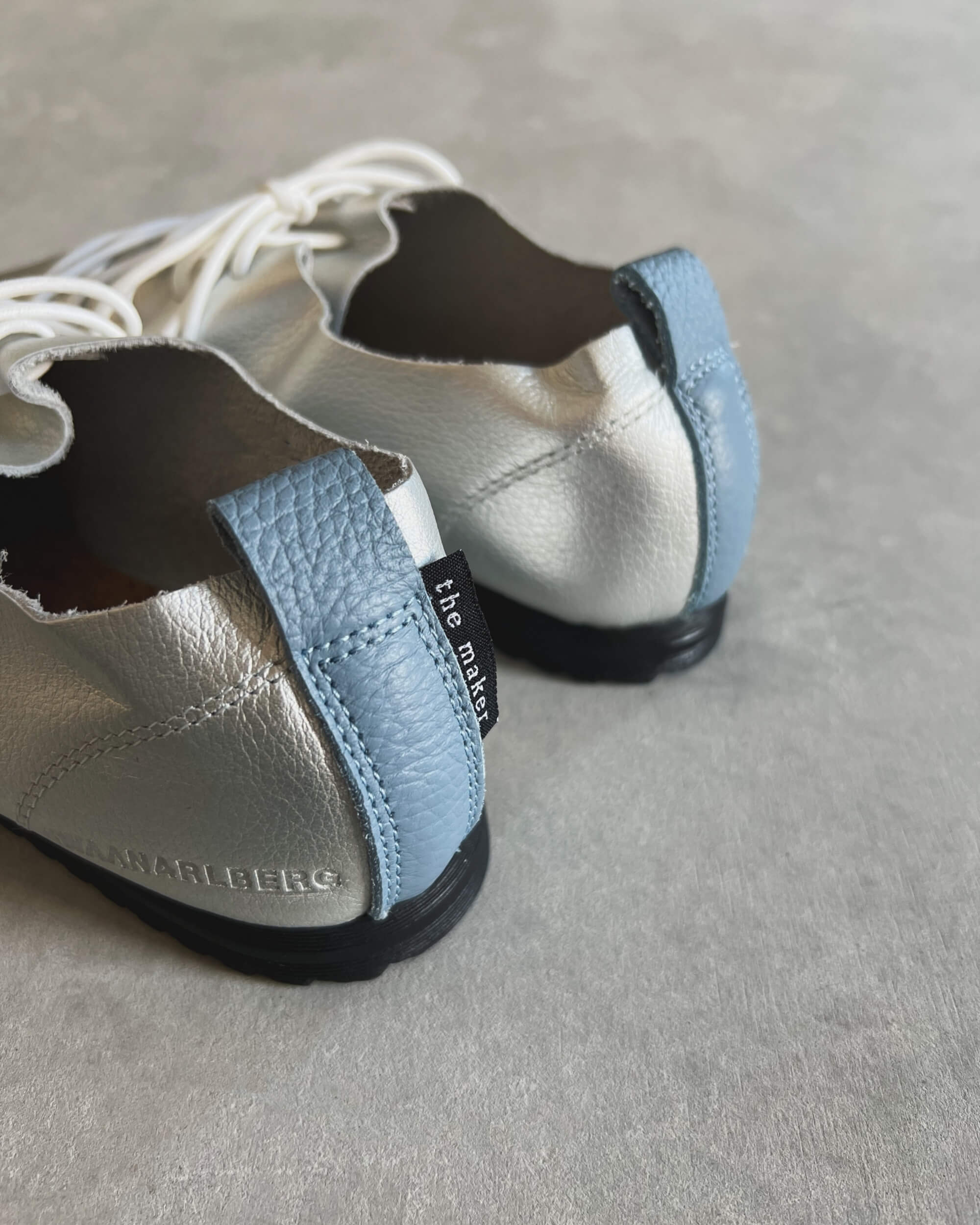 swaanarlberg : japanese leather shoes in silver