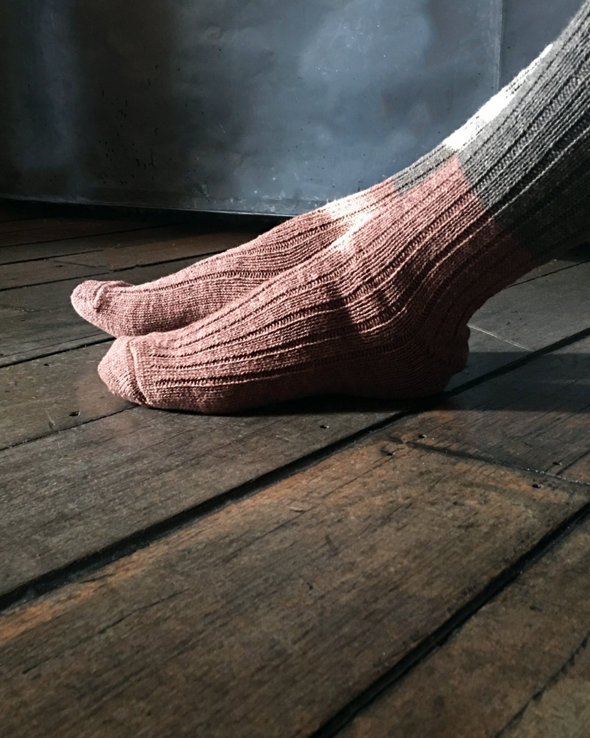nishiguchi kutsushita : boston wool cotton slab socks