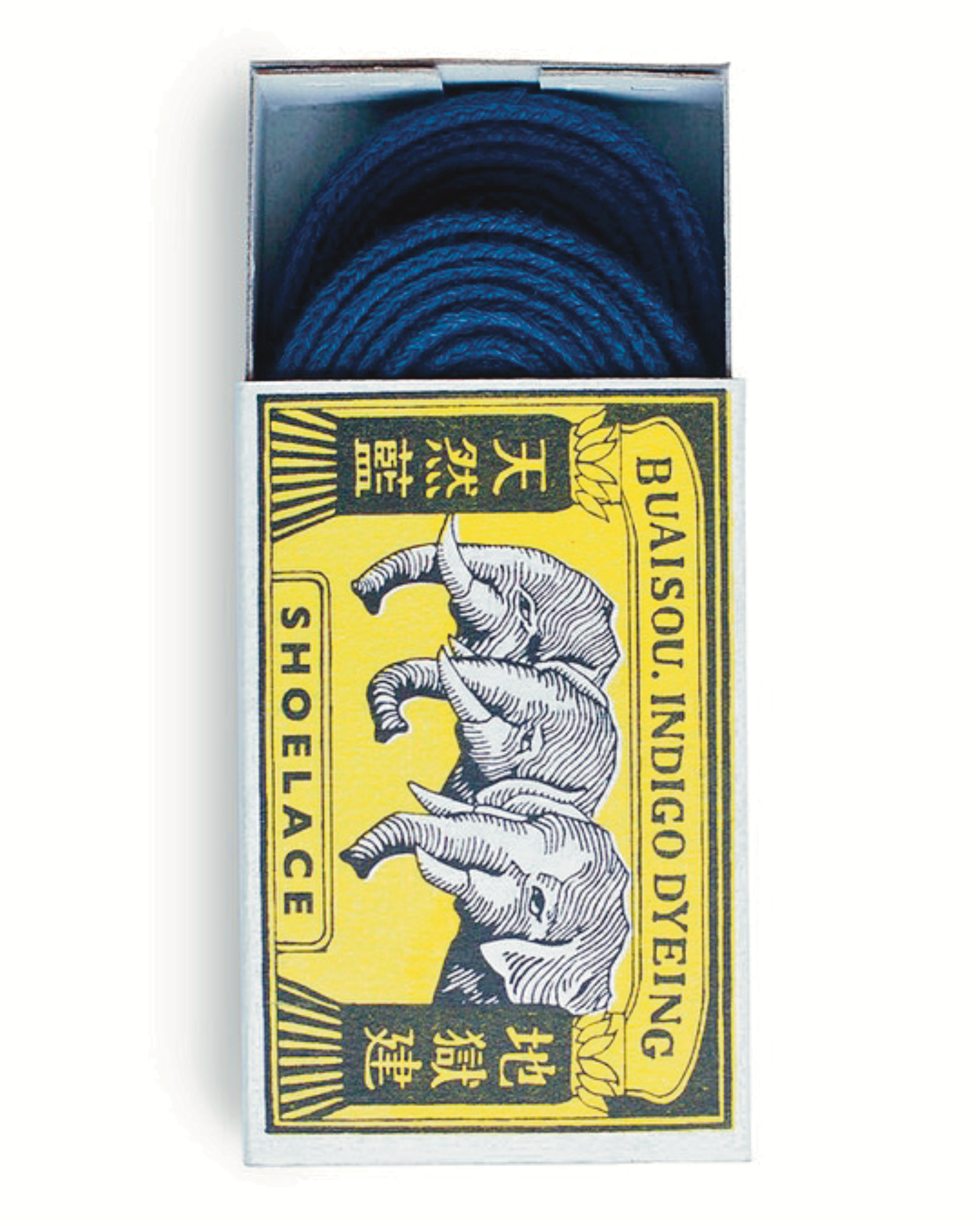 buaisou : flat indigo shoelaces