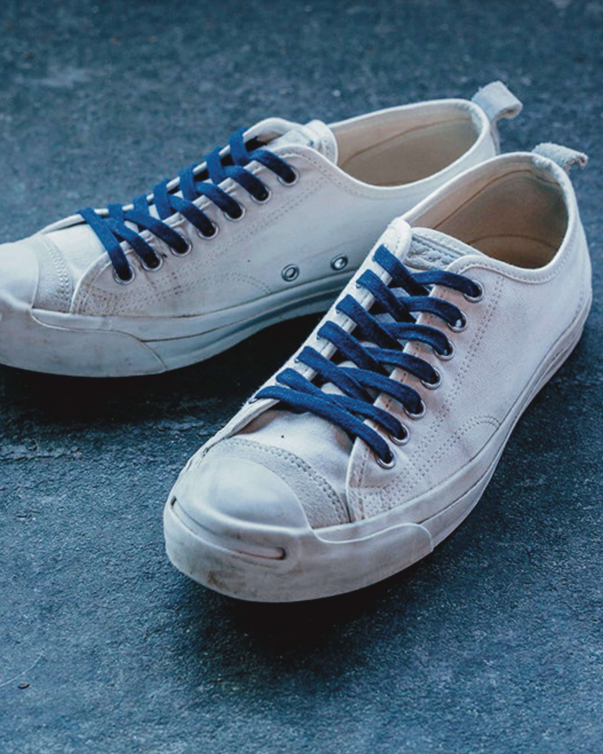 buaisou : flat indigo shoelaces
