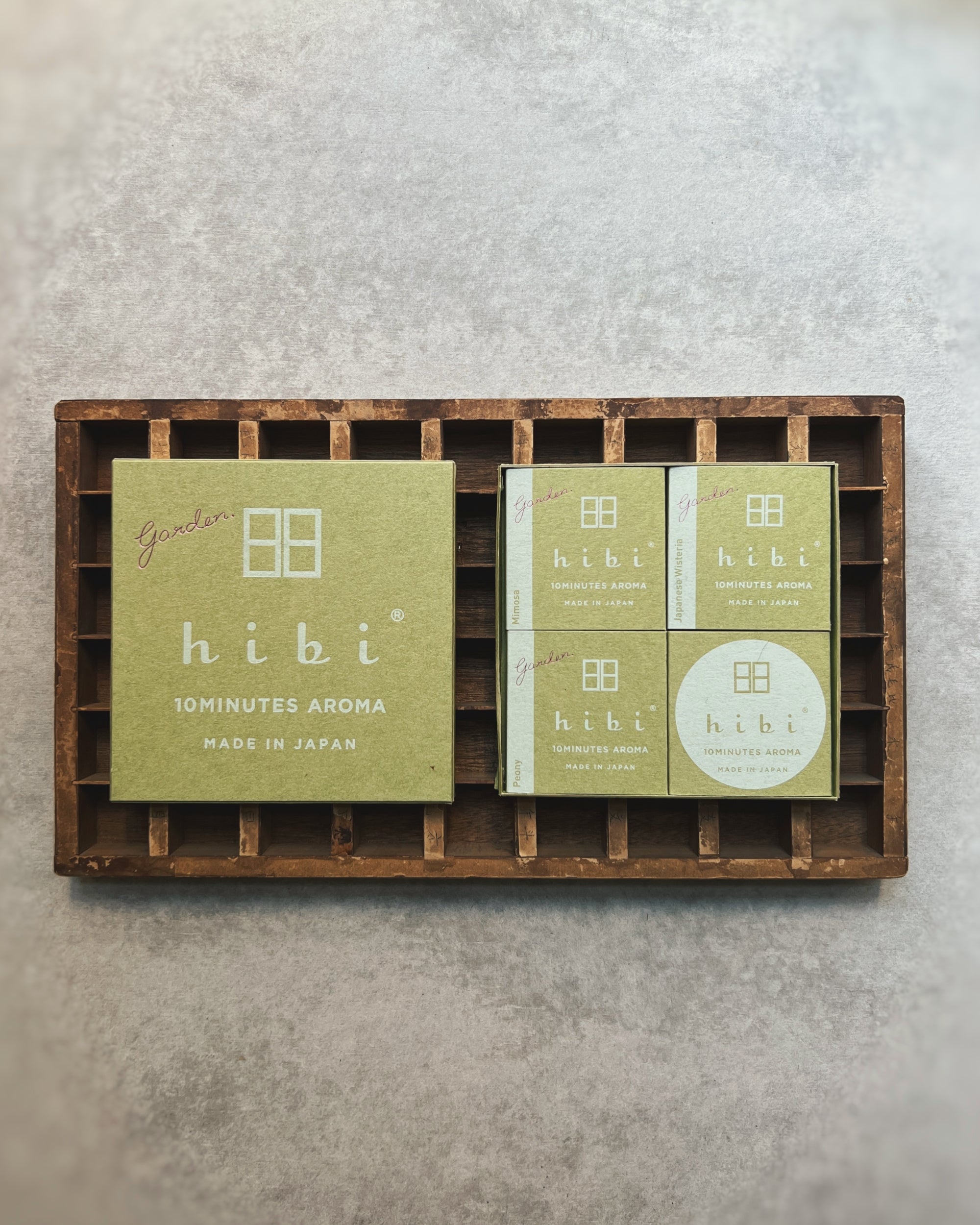 hibi 10 minute incense : garden scents gift box