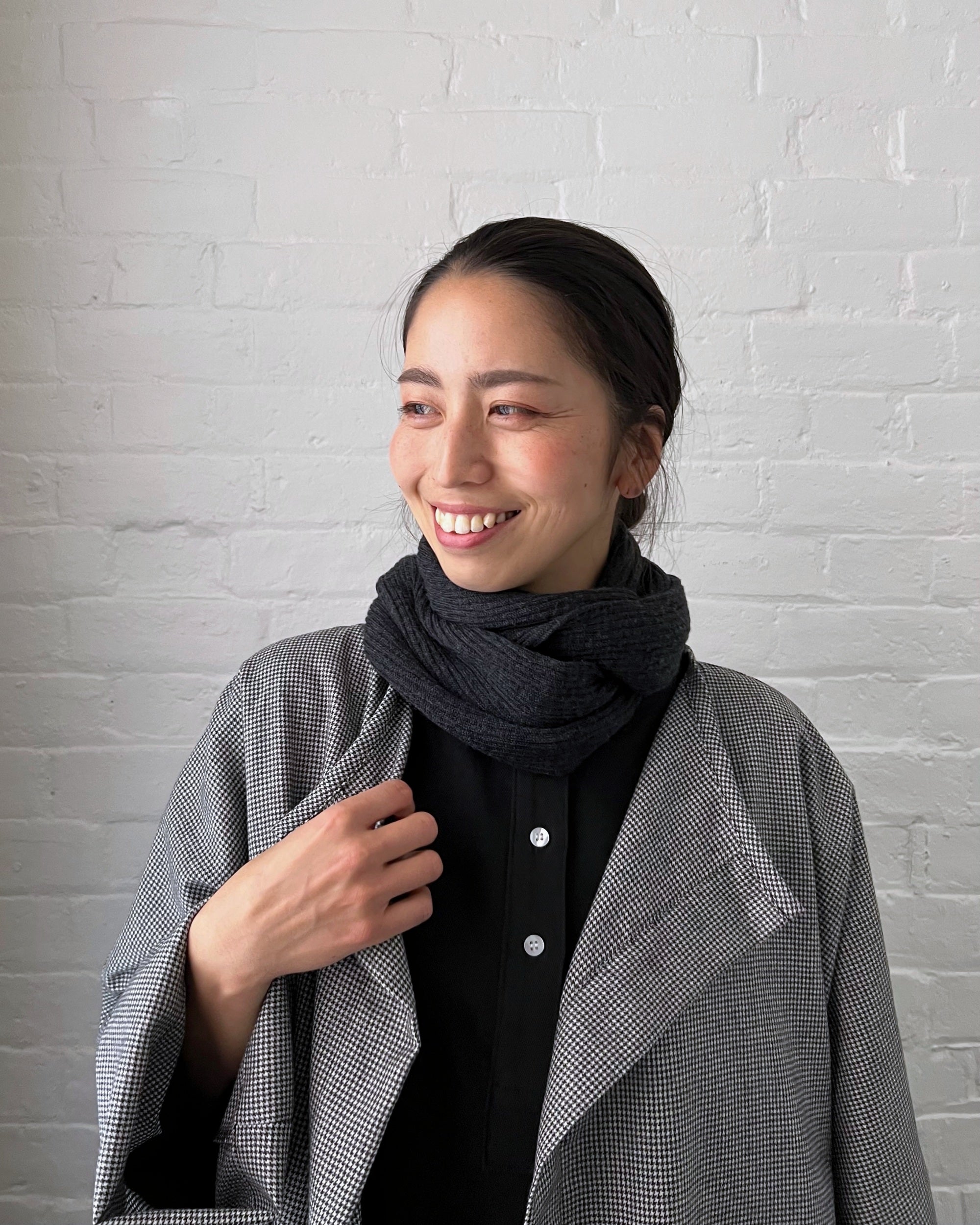 merino wool loop scarf by memeri japan