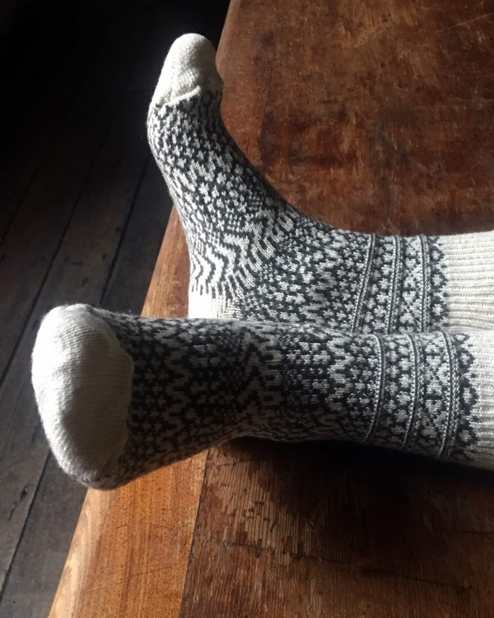 nishiguchi kutsushita : oslo wool jacquard socks